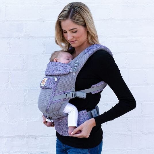 Porte Bébé - BreathBabyBag™ - Mauve Lavande - Foyer Bébé